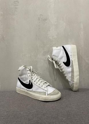 Кожаные кроссовки кеды обуви nike blazer mid