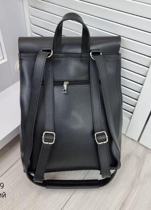 Женский шикарный и качественный рюкзак сумка для девушек черный7 фото