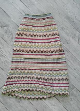 Ажурная юбка миди из вискозы marc cain в стиле missoni