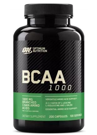 Bcaa 1000 optimum nutrition (200 капсул)