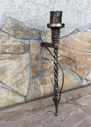 Ручная кованая настенная лампа в виде факела