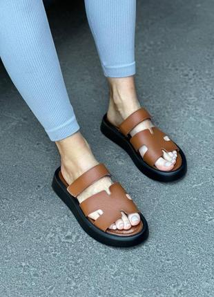 Шлепанцы женские коричневые лучший выбор на лето