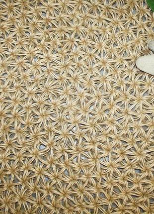Коврик из джута 100cм, круглый эко коврик, джутовый ковер одуванчик2 фото