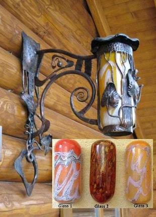 Настінний бра виконаний у техніці художньої ковки в ретро стилі