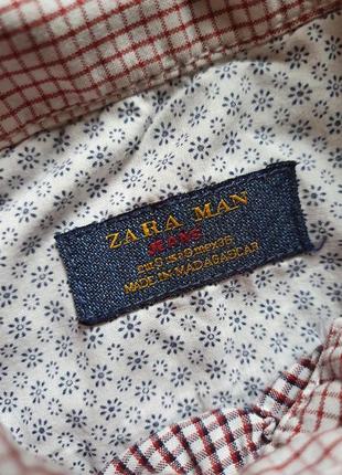 Zara man стильная мужская рубашка с коротким рукавом размер хс-с5 фото