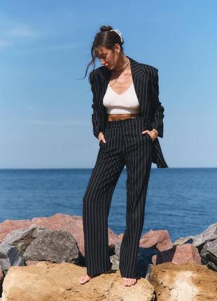 Льняной костюм пиджак жакет и брюки штаны лен2 фото