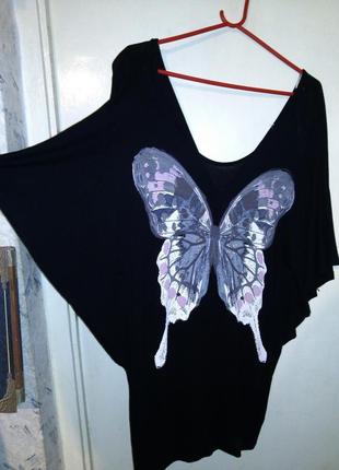 Натуральная,трикотажная,блузка-футболка-туника с стразиками,большого размера,турция