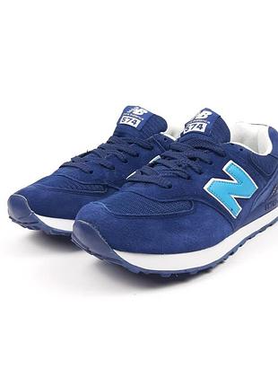 New balance 574 синие кроссовки кеды мужские 320 баланс весенние летние демисезонные демисезон замша замшевые отличное качество с сеткой5 фото