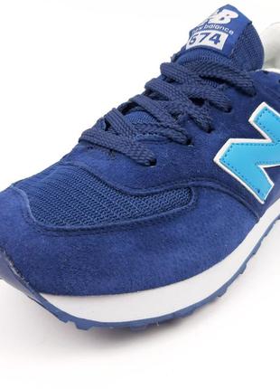 New balance 574 синие кроссовки кеды мужские 320 баланс весенние летние демисезонные демисезон замша замшевые отличное качество с сеткой3 фото