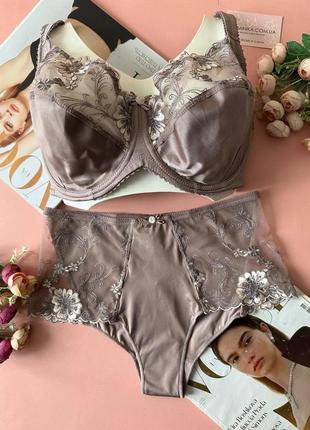 85/95/100g коричневый комплект женского белья большие размеры на чашку g