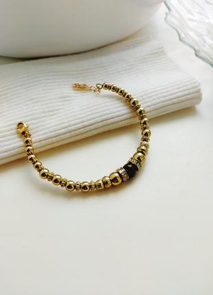 Браслет золотий, тигрове око