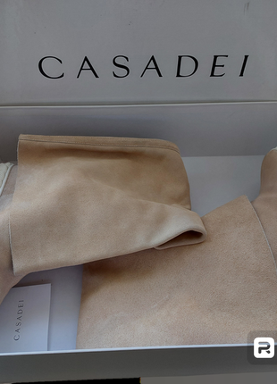 Брендовые замшевые сапоги на платформе casadei (оригинал!)