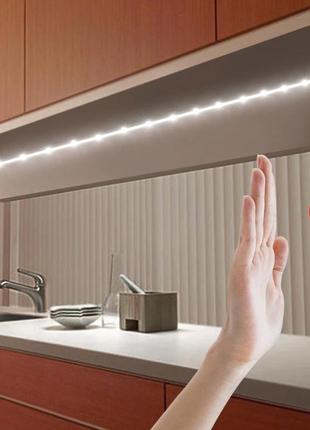 Светодиодная лента сенсорная с влагозащитой led usb 5v 3000к 2m 120led, (теплый цвет)