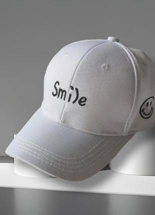 Кепка летняя регулируется вышивка smile на девочку 54-56 см