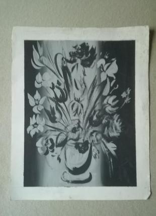 Картина в стиле фотографии цветы 1970е гг. ссср
