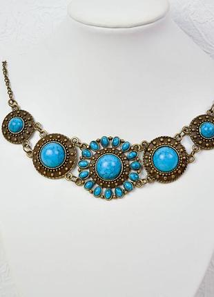Колье бирюза. ожерелье бирюза