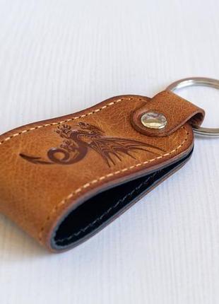 Чоловічий брелок для ключів принт дракон (колір на вибір!)