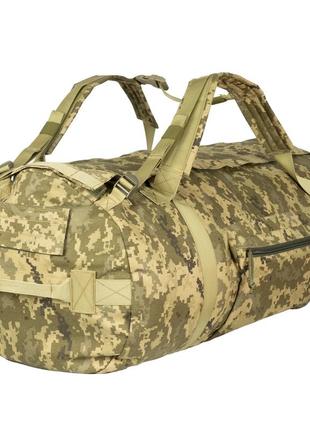 Баул-рюкзак армійський 100l камуфляжний мм-14 піксель зсу. тактична сумка баул військова 100 л.