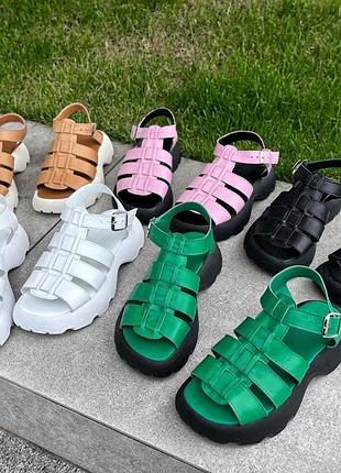 Кожаные босоножки zara8 фото