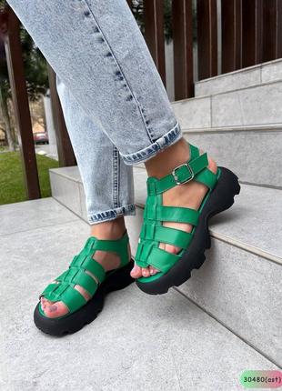 Кожаные босоножки zara3 фото