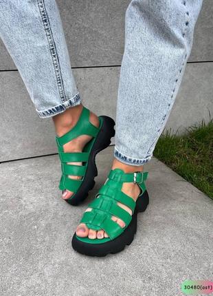 Кожаные босоножки zara7 фото