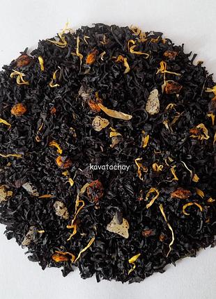Черный чай облепиха 500г
