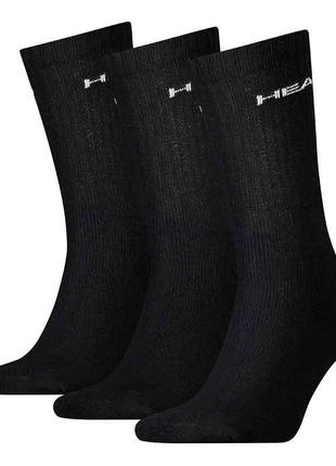 Носки head crew 3ppk unisex черный р. 35-38 (771027001-200)