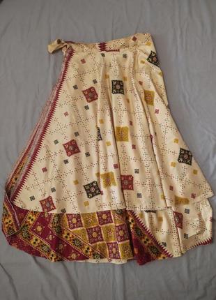 Юбка двойная. шелк