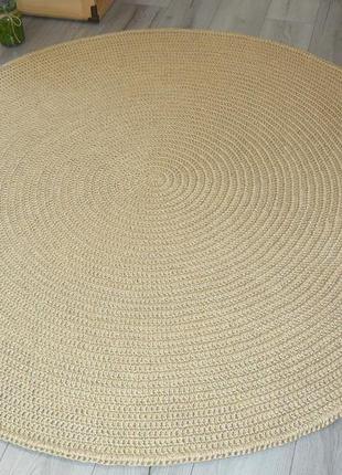 Килим 170cм, килимок з джуту круглий