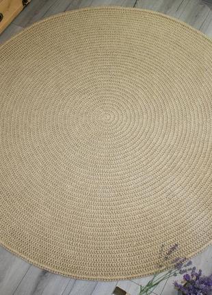 Килим 170cм, килимок з джуту круглий