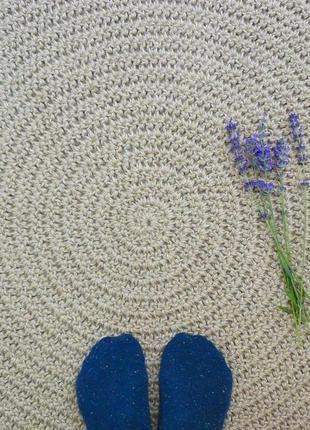 Килим 170cм, килимок з джуту круглий