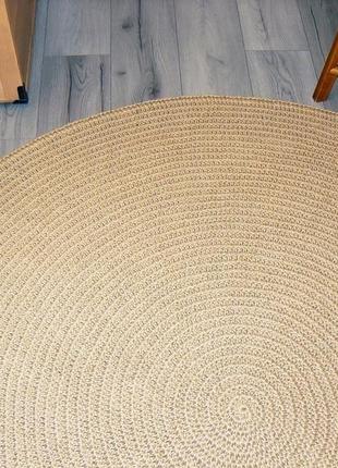 Килим 170cм, килимок з джуту круглий