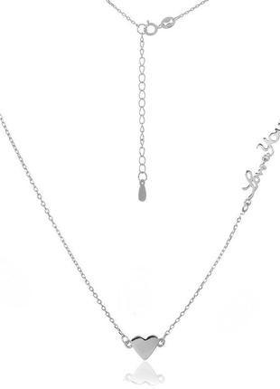 Срібне кольє родоване, розмір 40 см x 0,1 см, вага: 2.3 г