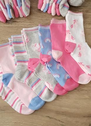 Набор 7 пар, 27-30, 4-6 лет, носки для девочки