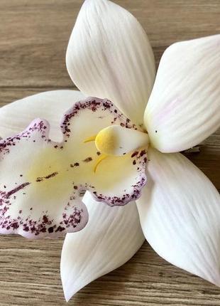 Заколка затискач «ніжність орхідеї»2 фото