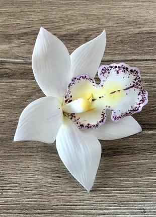 Заколка затискач «ніжність орхідеї»8 фото