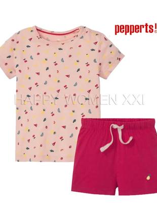 6-8 лет летняя пижама для девочки домашняя одежда костюм для сна футболка шорты трикотажные комплект