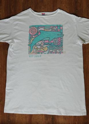 Винтажная футболка 1989 islander shirts key largo dolphin single stitch t-shirt