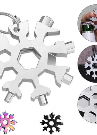 Мультитул викрутка у вигляді сніжинки 18 в 1 snowflake wrench