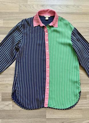 Рубашка из вискозы в стиле печворк patchwork h&m