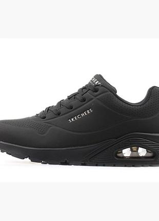 Кроссовки skechers uno-stand on air black .чорні кросівки скечерз4 фото