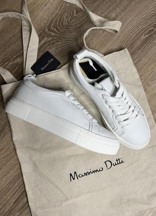 Кеды базовые белые massimo dutti