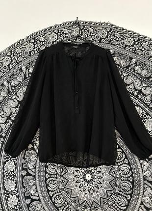 Mods by george прозрачная блуза на пуговицах и завязке с длинными рукавами манжет резинка