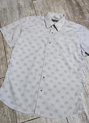 Сорочка короткий рукав прямого крою бавовна сорочка пряма вільна бавовна класика короткий рукав6 фото