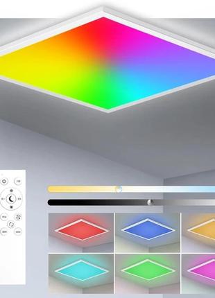 Светильник oraymin rgb led, диммер с пультом, 28 вт, 3100 лм, rgb, 3000-6500 k, 45 х 45 см