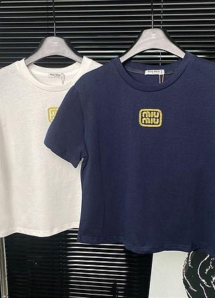 Кроп футболка miu miu