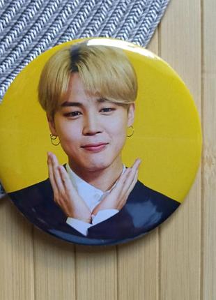 Значок на булавке 7.5 см чимин jimin bts (15627)