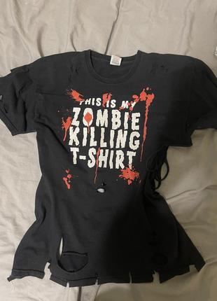 Футболка кастомная zombie