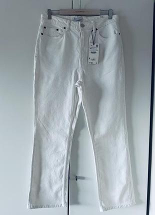 Белые джинсы с высокой посадкой фирмы zara3 фото