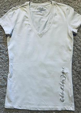 Футболка белая база calvin klein оригинал размер s,m,l